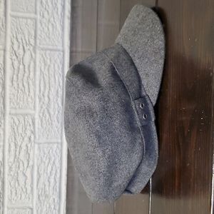 Grey wool newsboy cap women's